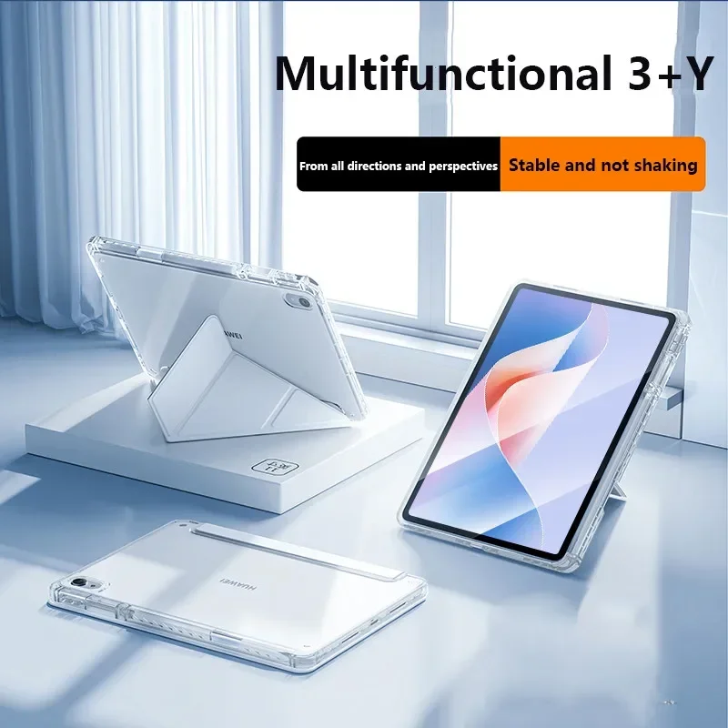 

Y-Folding Acrylic Transparent Case for Huawei Matepad 11.5 2025 TXZ-W09 MatePad 11.5S 2025 SLG-W50 with Pen Slot Case