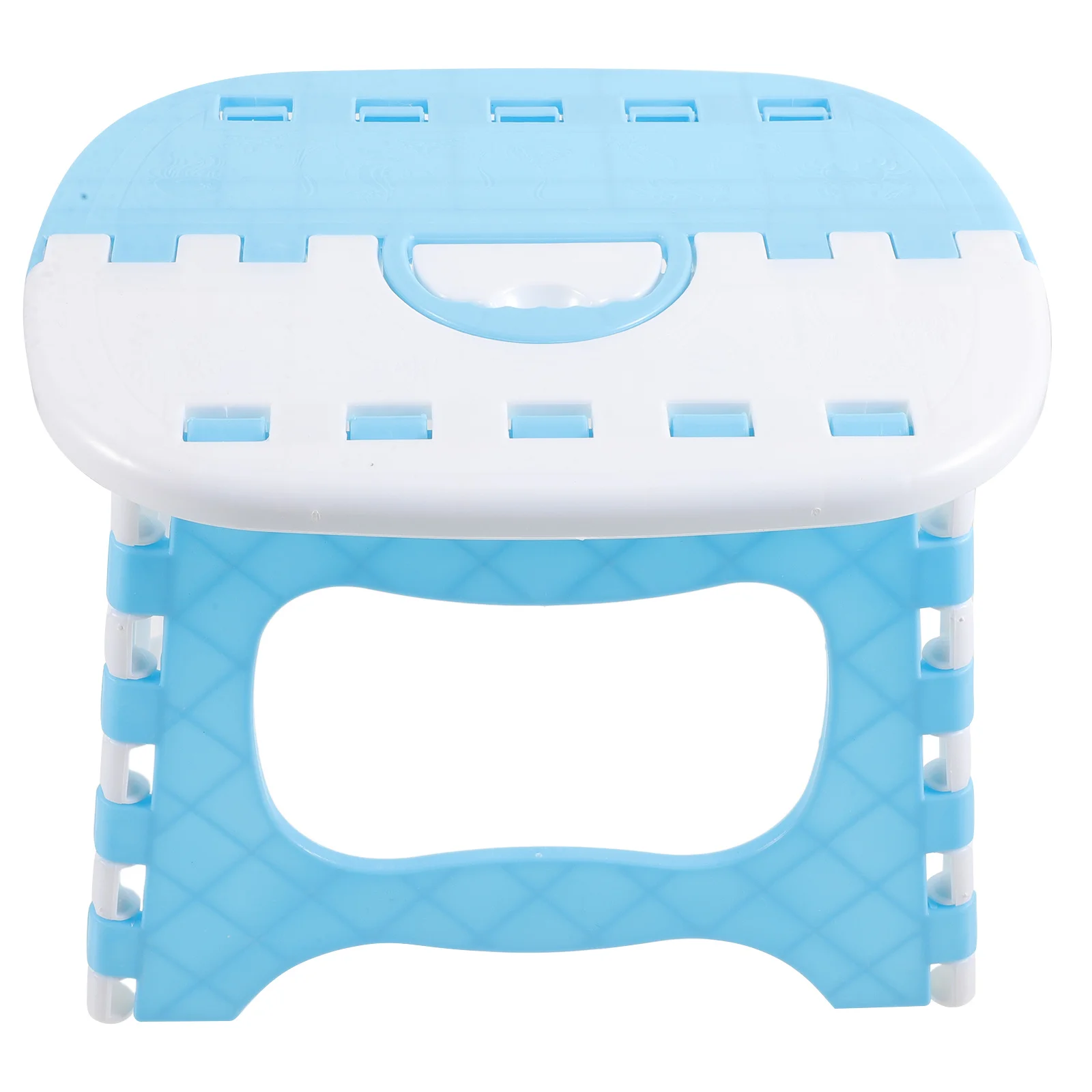 

Plastic Folding Stool Large Size Portable Step Stool for Kids Toddlers Non Slip Texture Handle Easy Carry Random Color