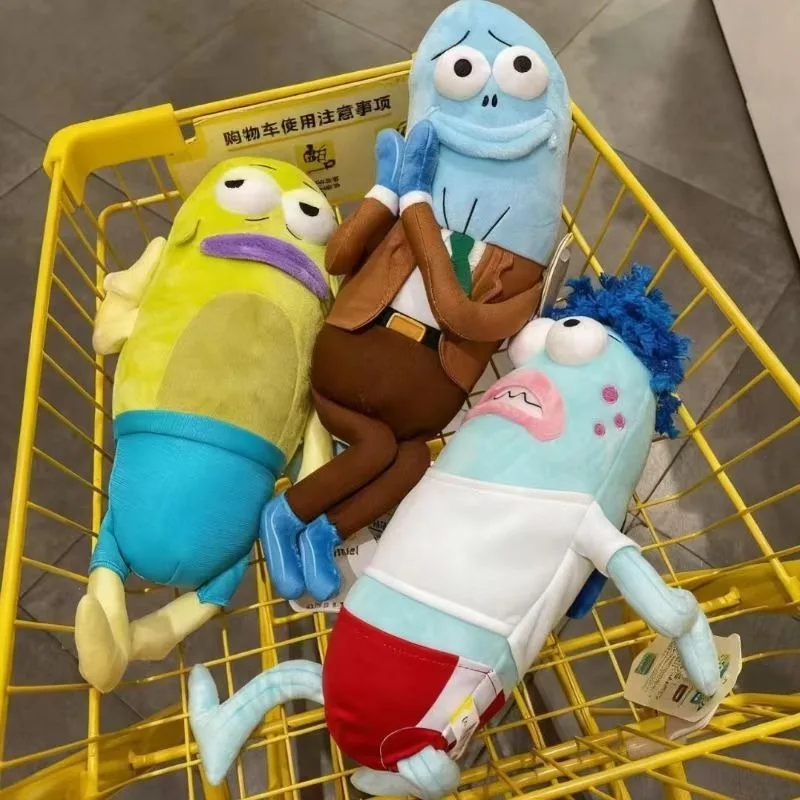 

Аниме-игрушка Губка Боб 2026: Жители Биухберг Роуд, плюшевая кукла-русалка, детская хлопковая кукла, мультяшная рыбка, милая и очаровательная