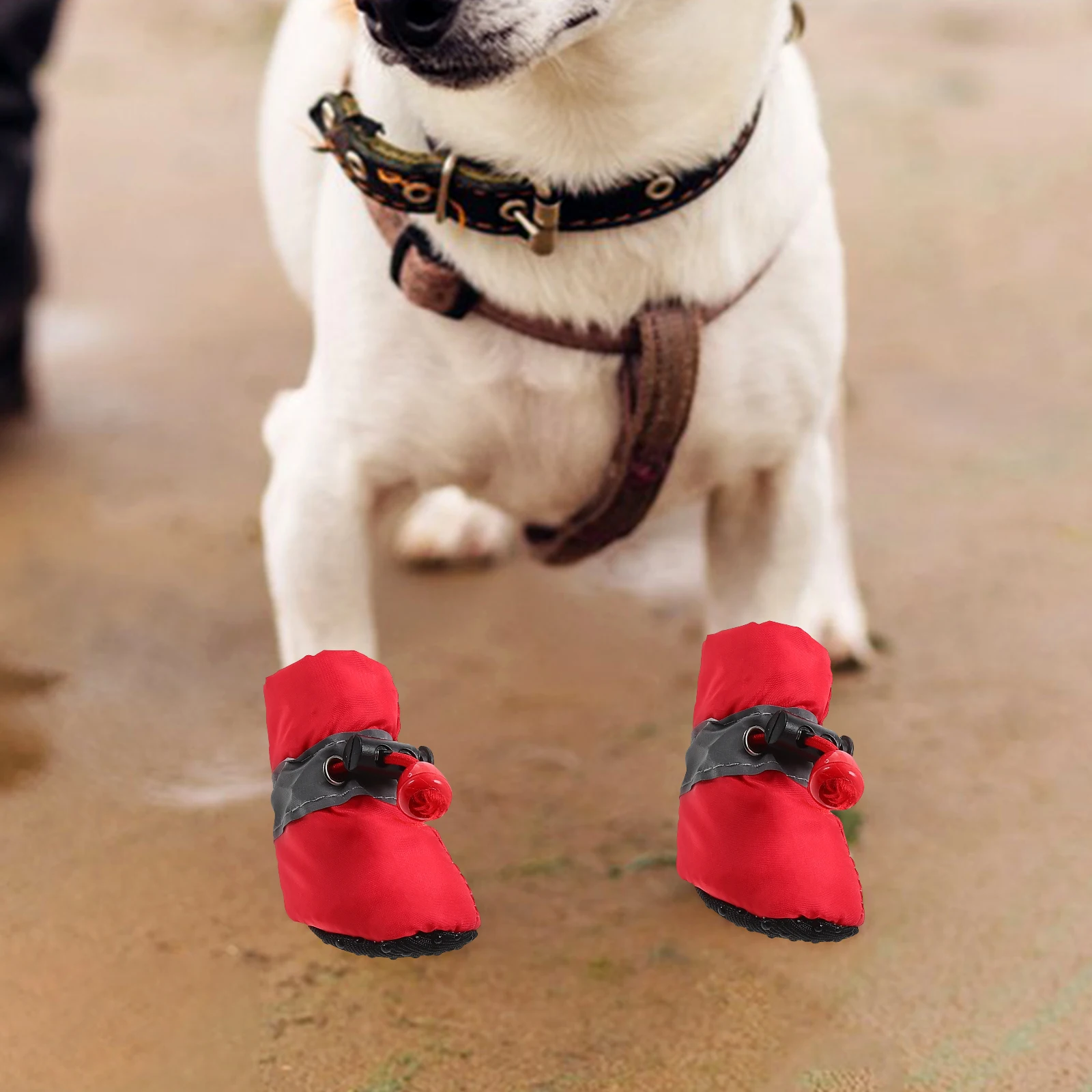 

4Pcs Puppy Shoes Non-Slip Dog Boots Warm Paw Protection Outdoor Anti-Slip Pet Shoes Practical Dog Boots Nonslip Puppy Shoes,