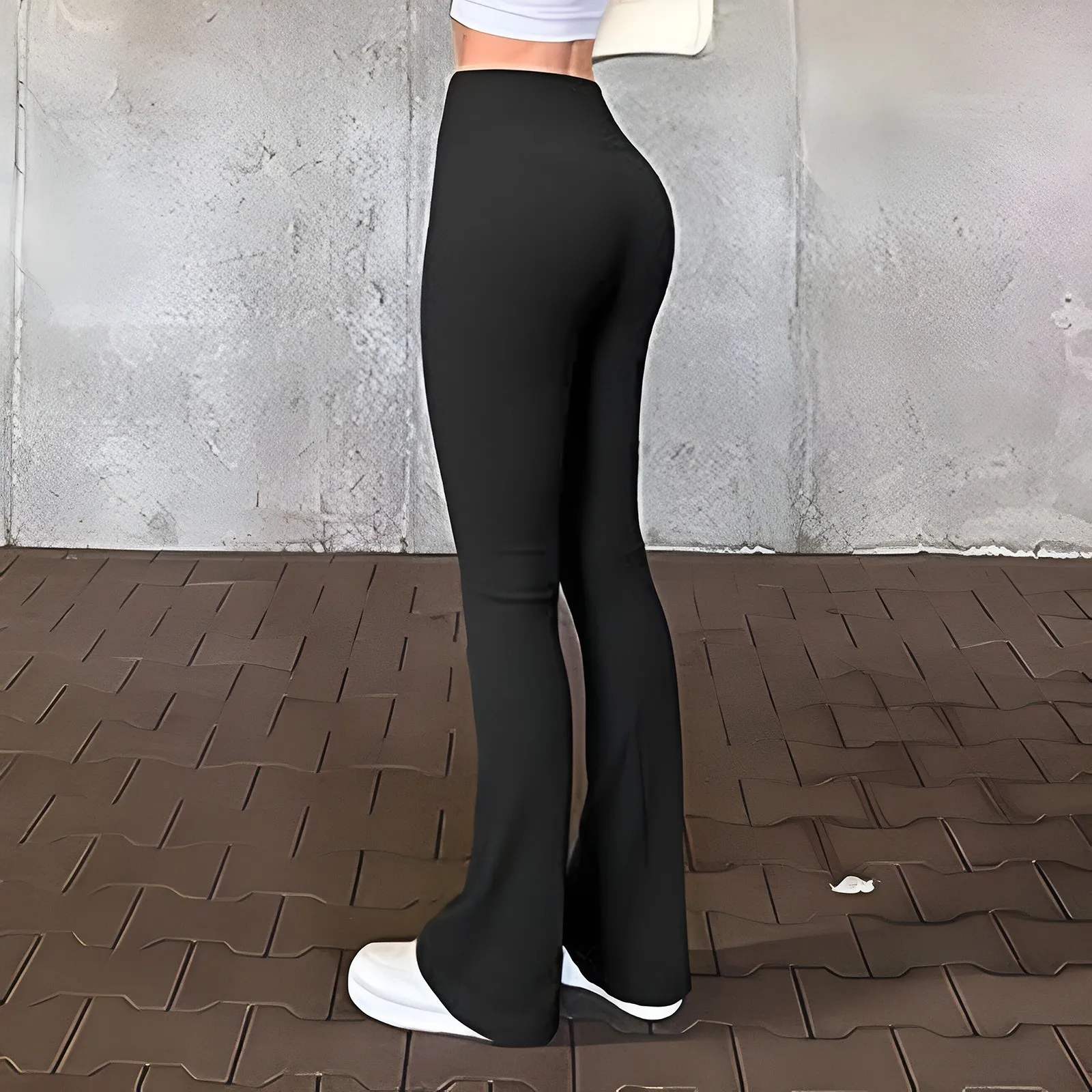 

Solid White Slim Fit Women Pants High Waist Y2k Clothes Pantalones Aesthetic Fashion Trousers Full Length Roupas Femininas