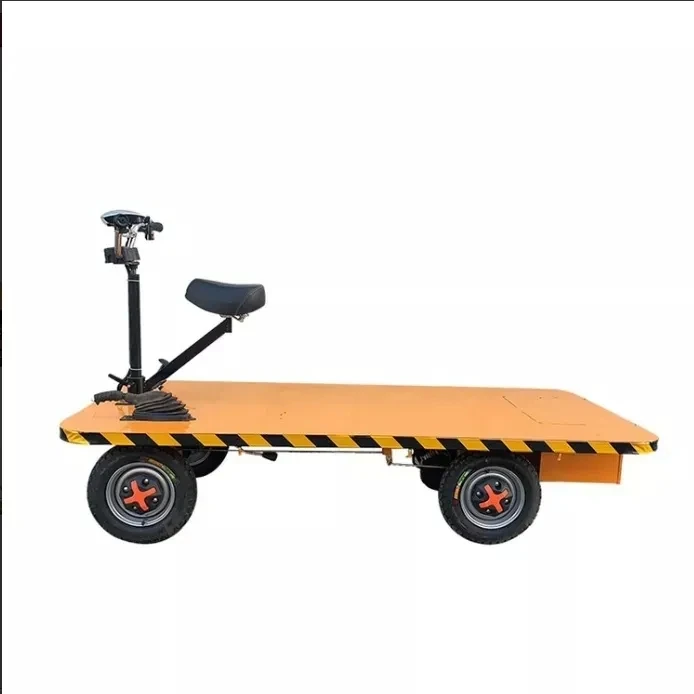 

China Manufacture Warehouse 1000 Kg Rideable Ride Carrying Transport Electric Loading Trolley With Seat