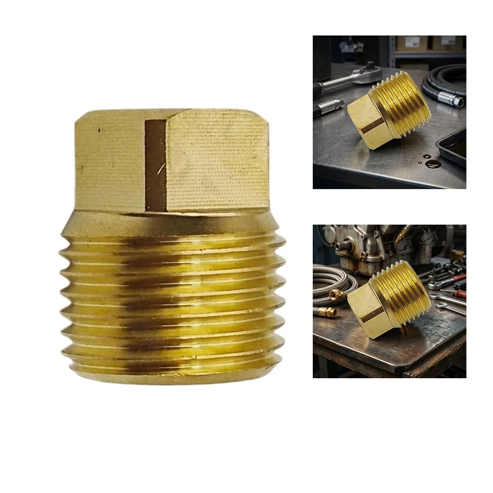 Brass Scupper Stopper Set 2PCS 3/4 Inch Taper Thread Salt Resistant Hull Drain for Marine Vessels Transoms and Decks