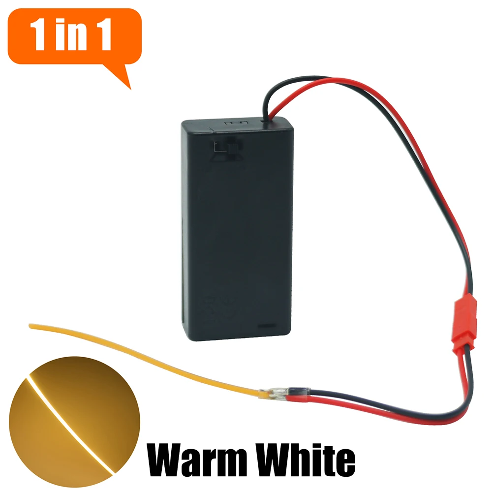 3V 110mm 190mm 300mm LED COB Filament Flexible Batterielampe Weiß Grün Eisblau Rosa Retro Edison Glühbirne Teile LED-Diode Deko
