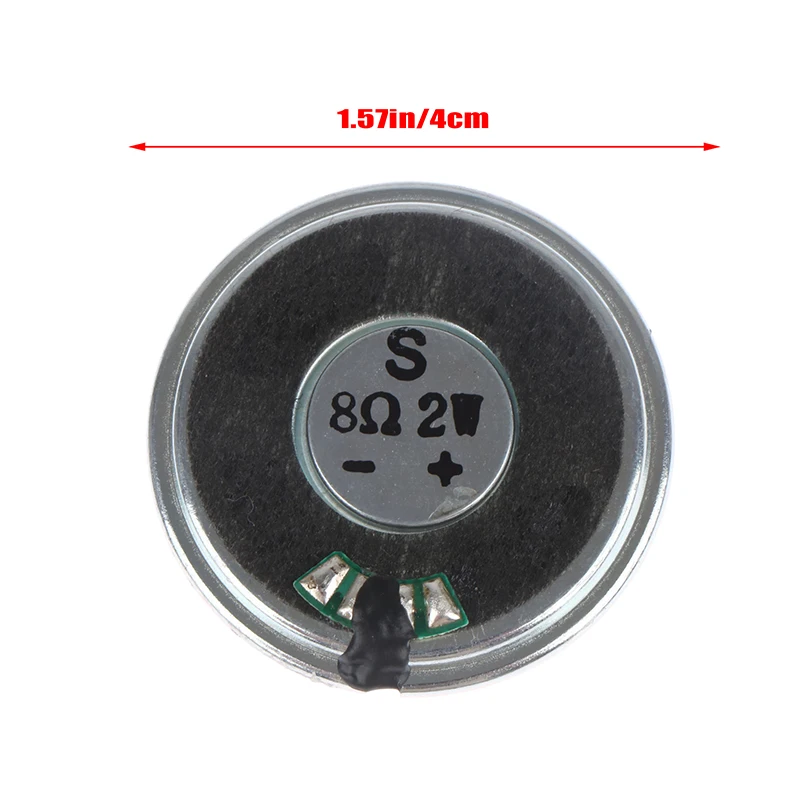 2Pcs 2W 8 Ohm Speakers Mini Iron Shell Inner Magnetic Ultra-thin Horn Speaker Diameter 40MM 4CM Electronic Loudspeakers