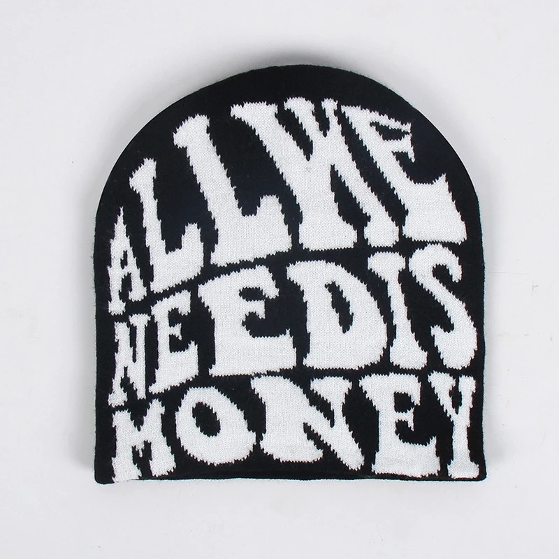 Vintage Y2K wełniana akrylowa czapka z dzianiny damska czapka zimowa ciepłe czapki Harajuku Hip Hop Casual Skullies czapka outdoorowa