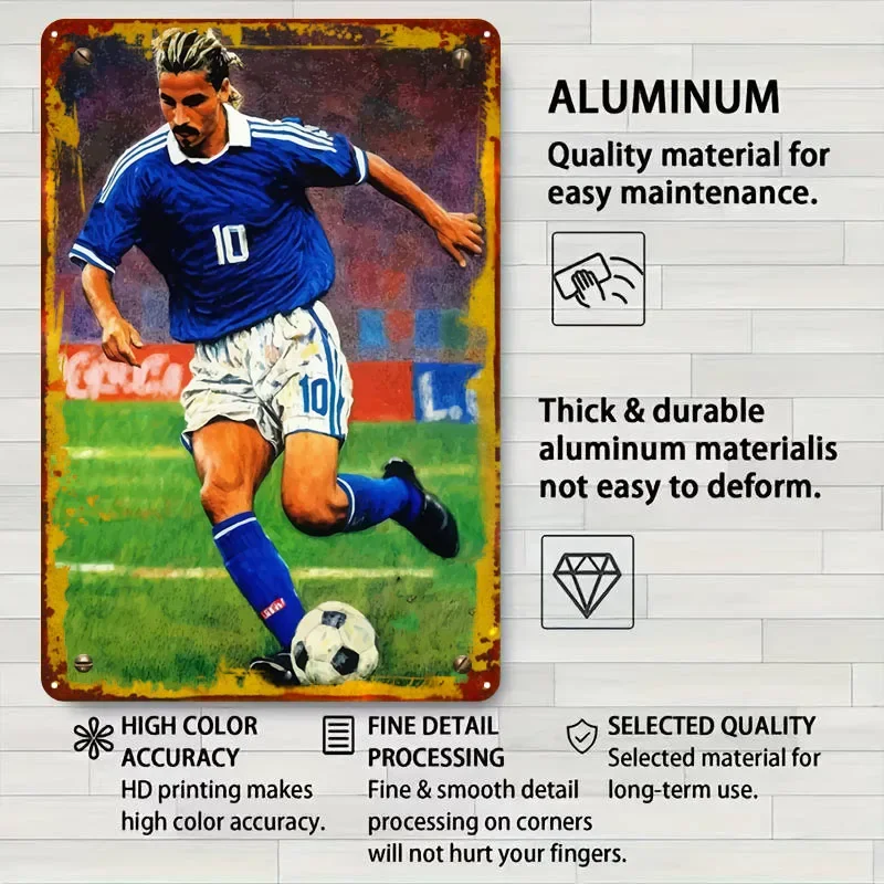 روبرتو باجيو اللوحة علامة الرياضة ملصق جدار الديكور غرفة مخصص معدن القصدير علامات ل جدار الفن الديكور الرجعية ديكور المرآب