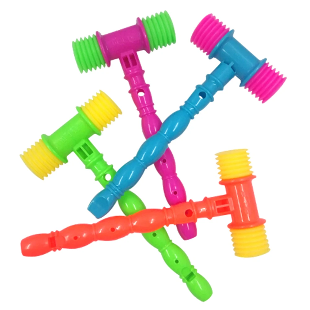 22cm Plastic Whistle Training Toddler Baby Kids Handle Hammer Noisy Whistle Toys