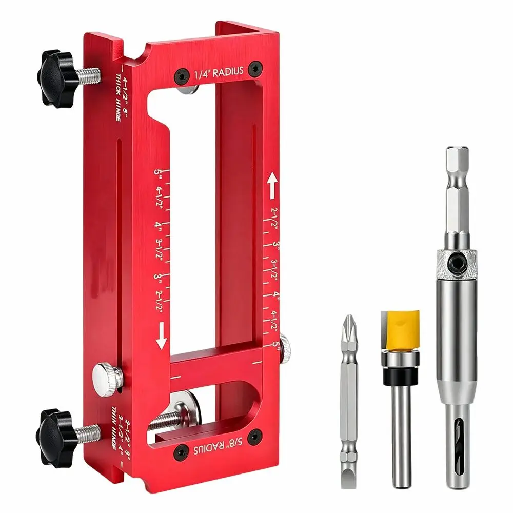 2 in 1 Hinge Drilling Fixture Durable Door Frame Stable Locator Woodworking Installation Screws DIY Auxiliary Tools