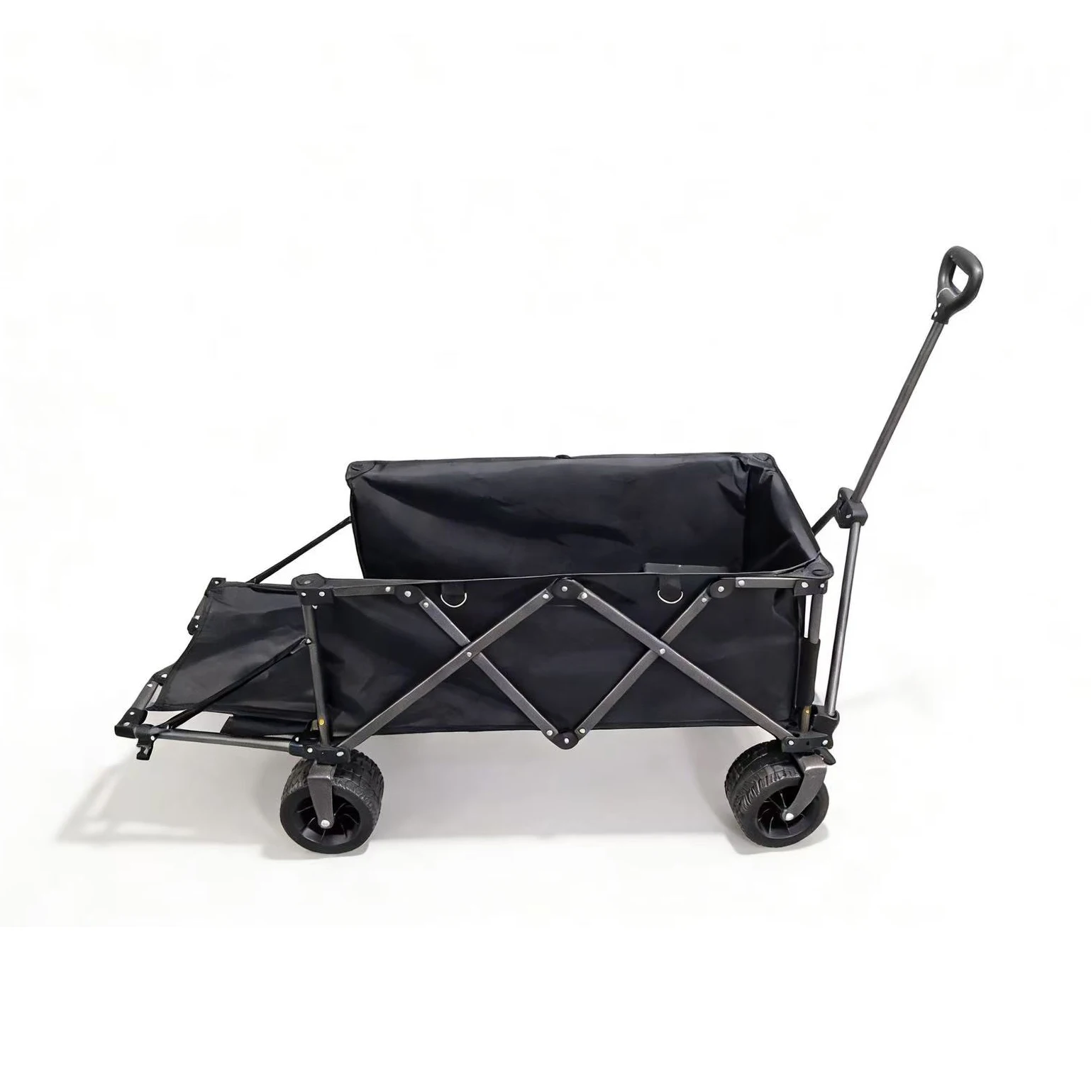 Cross-border Supply Foldable Four-Wheel Waterproof Camping Cart for Beach Shopping & Outdoor Activities OEM Customizable