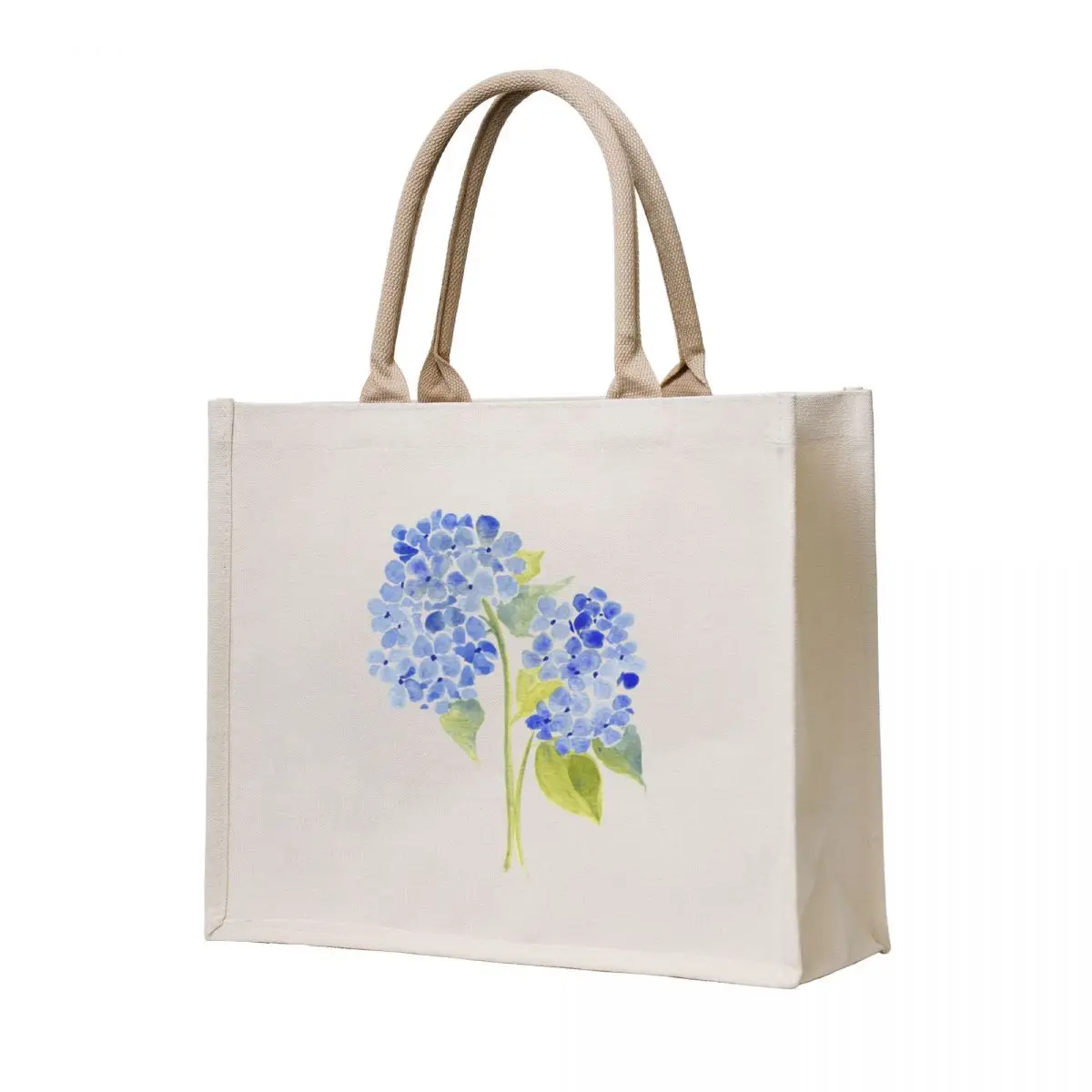 

Blue Gouache Hydrangea Tote Bag canvas tote bags university shopper bag Lady bag cute tote