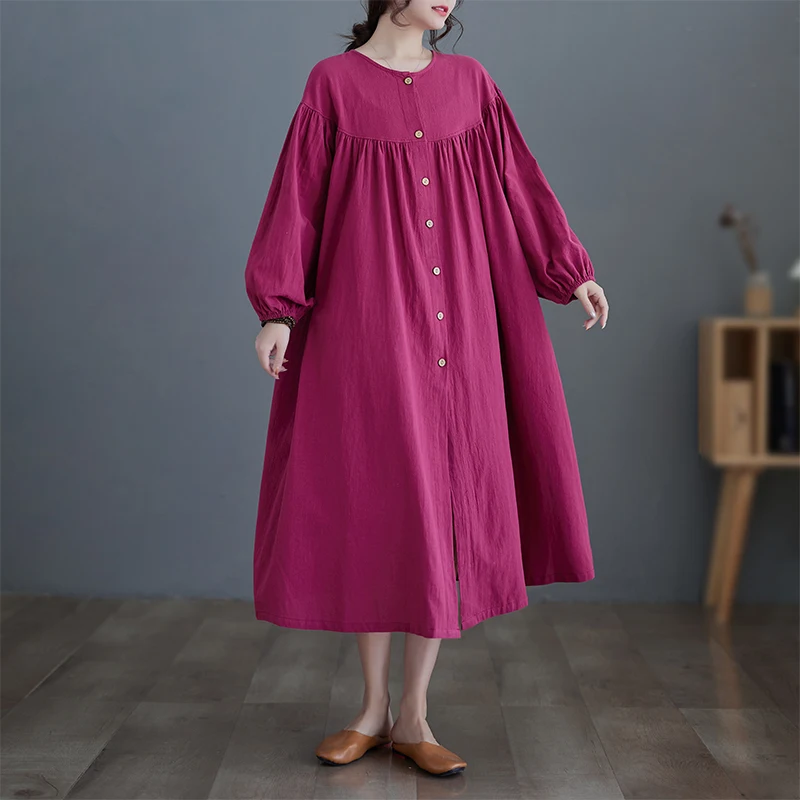 

Красный хлопок и лен Свободная утягивающая накидка вокруг макси Dr Весна Лето Новый Sle Большой размер Этническая полная юбка Длинная све