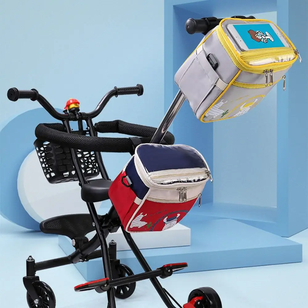 

Cartoon Stroller Storage Bag Durable Lightweight Diaper Bag Portable Shoulder Strap Baby Stroller Hanging Bag Baby Storage