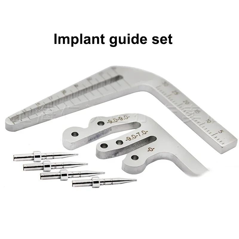 

Dental Implant Surgical Guide Set with Locator Posts and Angle Gauge for Freehand Positioning in Oral Surgery