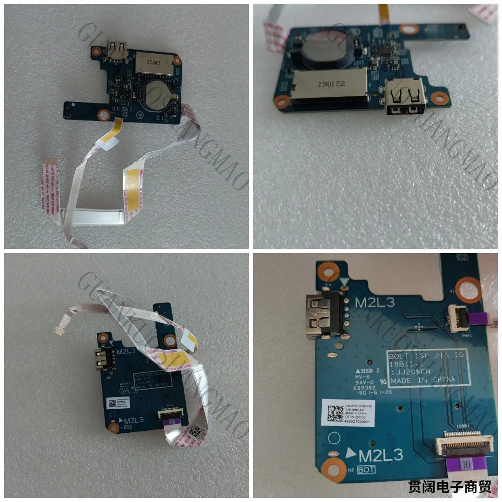 HJY...Suitable for Dell Inspiron 15 5584 USB and SD card reader board with cable 0PYF3X PYF3X