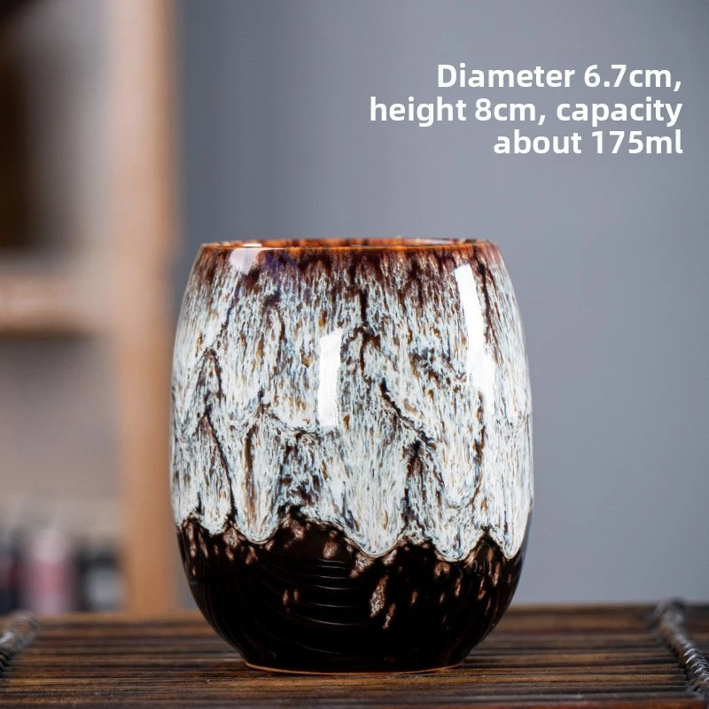 Kiln Transformation Master Cup Ceramic Household Kung Fu Tea Cup Drinking Tea for Personal Use Drinking Utensils