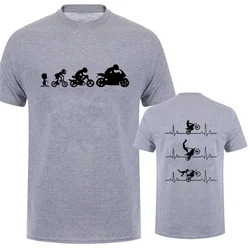 Summer Men's T-shirt Short Sleeve Men Tshirt Evolution Motorbiker Motorcycles Print Oversize T Shirt Male Tshirt Men Tee Clothes