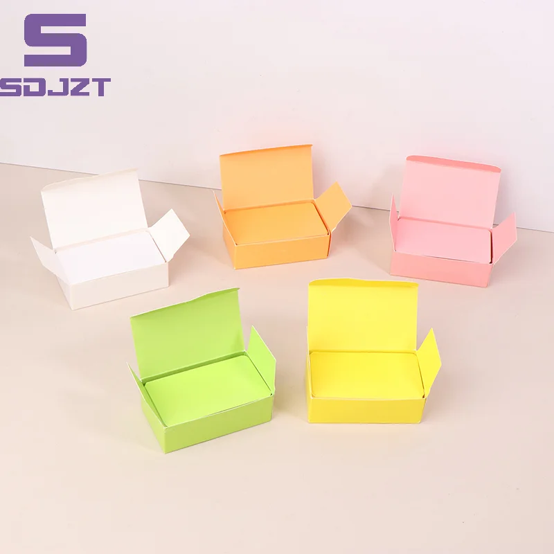 100Pcs/Box Kraft Paper Card Double Sided Word Card Blank Business Card Message Note Thank You Card Writing Card Learning Card
