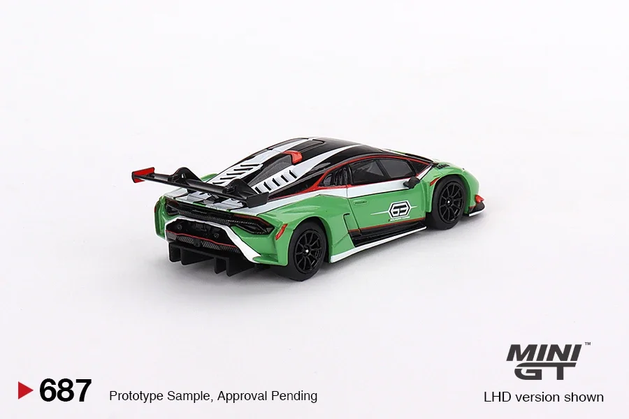 MINI GT 1:64 Lamborghini huracan GT3 EVO2 presentazione MGT00687-CH auto Diecast modello di veicolo giocattolo