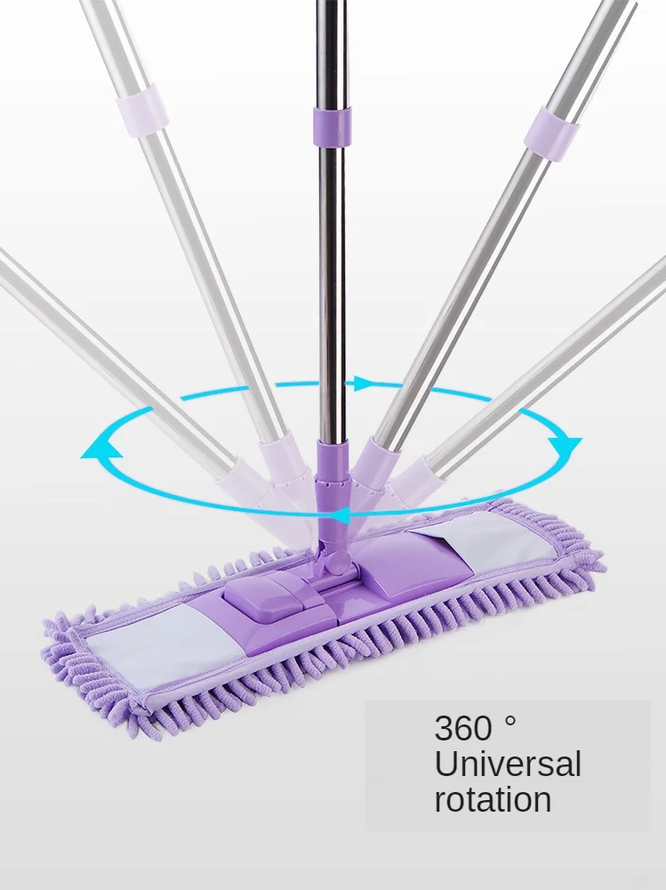 New Chenille Mop for Wash Floor House Cleaning Lazy Wipe Clean Up Paint Head Rod Cloth Lightning Offers Glass