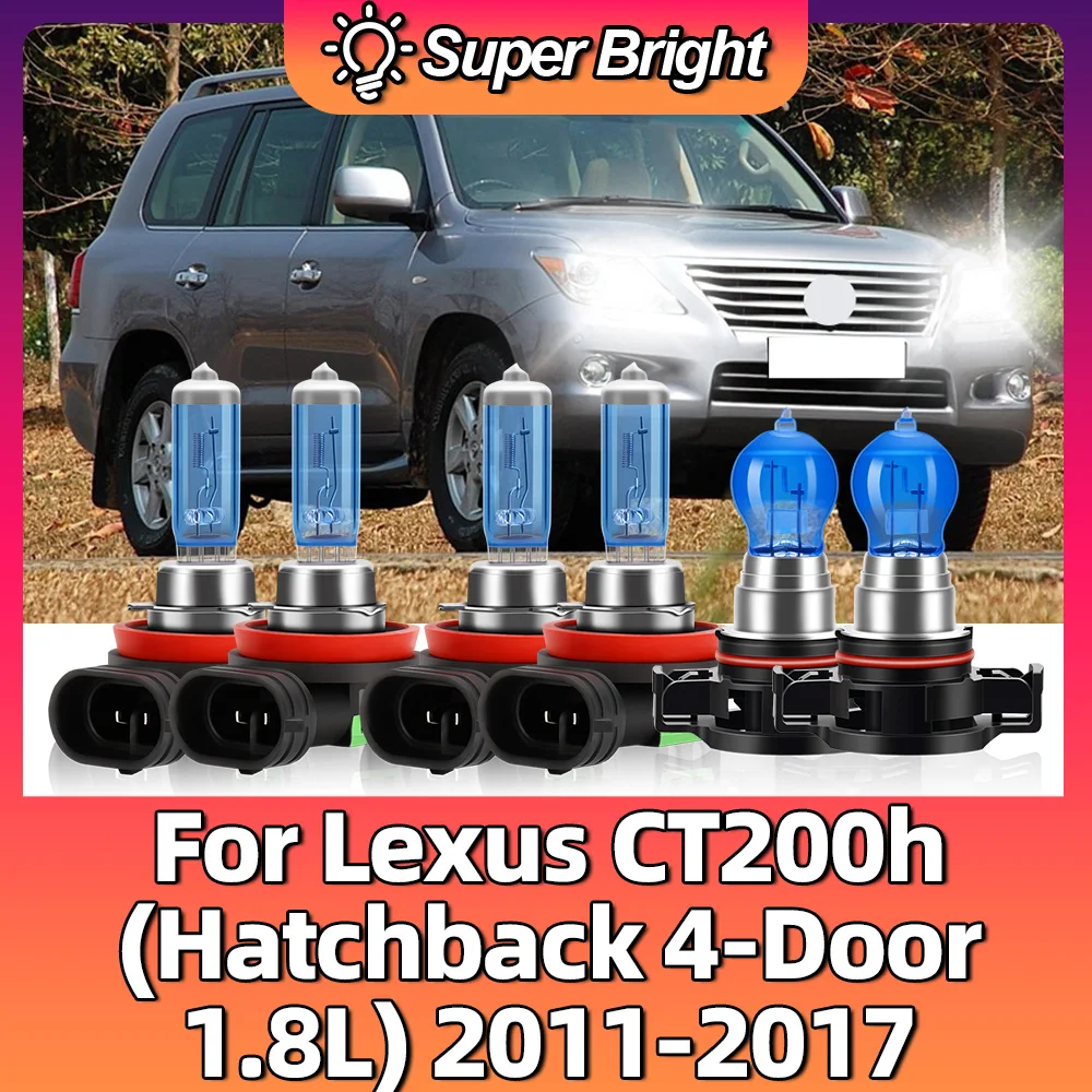 

2/4/6 шт. для Lexus CT200h (Hatchback 4-дверный 1,8 л) 2011 2012 2013 2014 2015 2016 2017 галогенные противотуманные фары автомобиля дальнего ближнего света белый