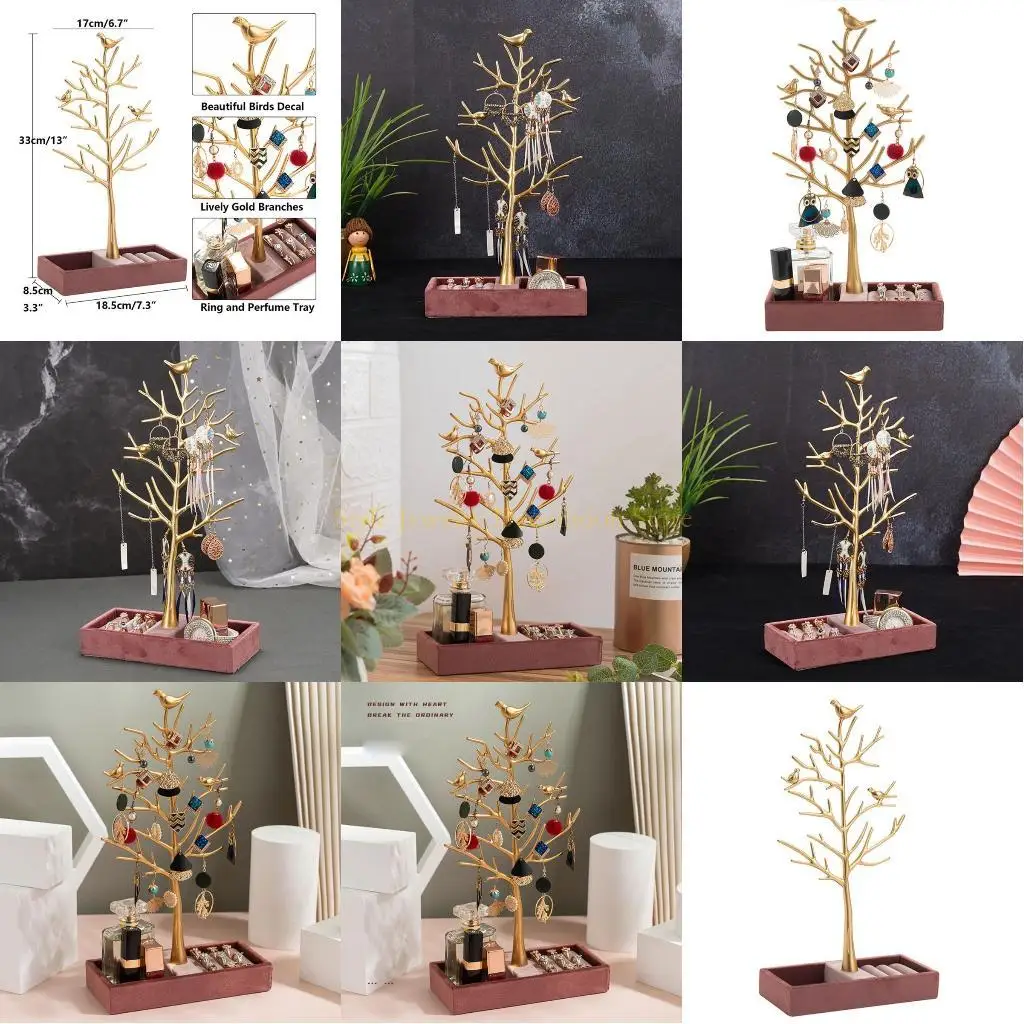 

D46E Ювелирные ювелирные деревья стенда Организатор Организатор кольцо держатель серьги выставка Show Rack