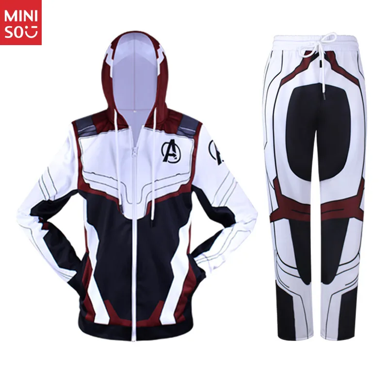 

Marvel Avengers Quantum Realm Cosplay Tracksuit Set - Men's/Women's Zip-Up Hoodie and Pants for Halloween, Carnival, Casual Wear