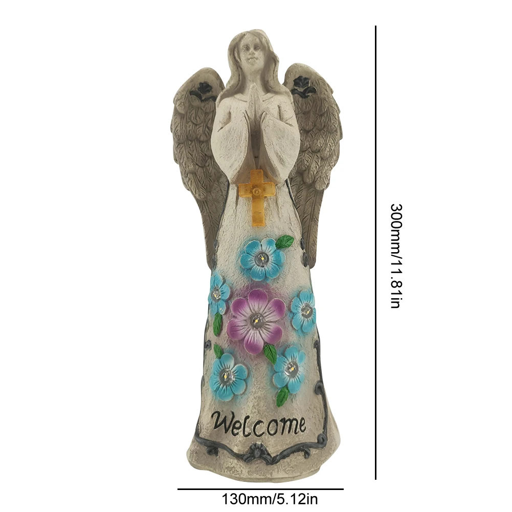 Solar Praying Angel Art Decor Waterproof Angel Garden Decor Garden Outdoor Statues for Garden Patio Lawn Yard Housewarming Gift