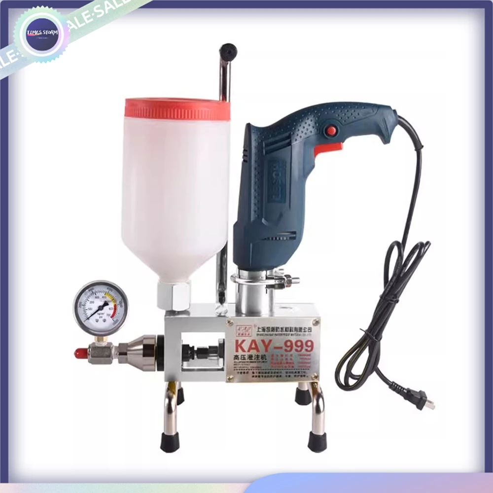 

KAY-999 High Pressure Waterproof Grouting Machine 910W Injection Pump Epoxy/Polyurethane Grouting Liquid Leakage Tool