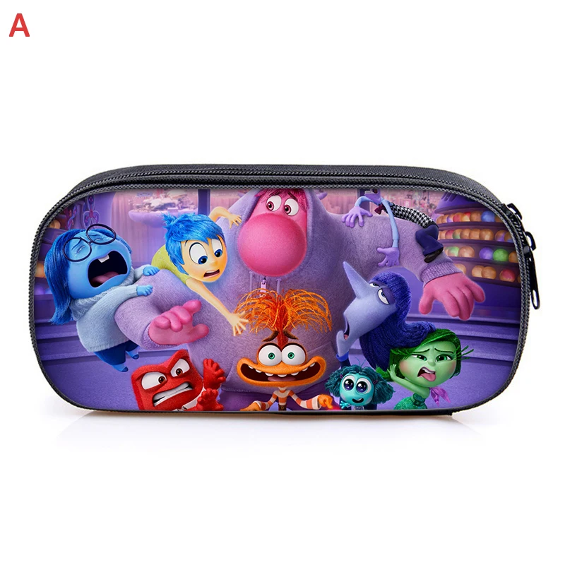 Disney Inside Out 2 Pencil Case Student Product Kawaii Girl Boy PenCase Bag Cartoon Pencil Box Pouch Stationery Supplies Gift