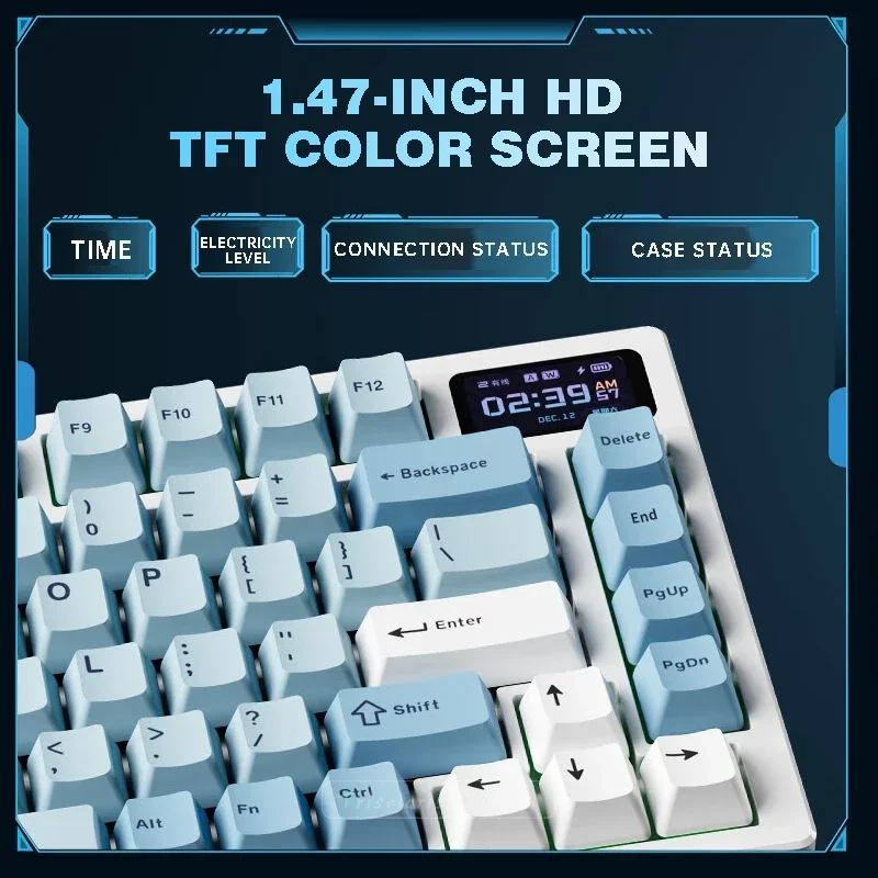 Imagem -02 - Atk-vxe V75pro Teclado Mecânico sem Fio Personalizado Bluetooth Rgb Tecla Completa Hot-swap pc Jogo E-sports Jogo