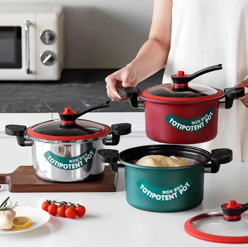 Pressure Cooker 3.5L Soup Meat Pot Rice Cooker Gas Stove Micro Pressure Cooker Stew Pot Non-Stick Cooking Pots Kitchenware