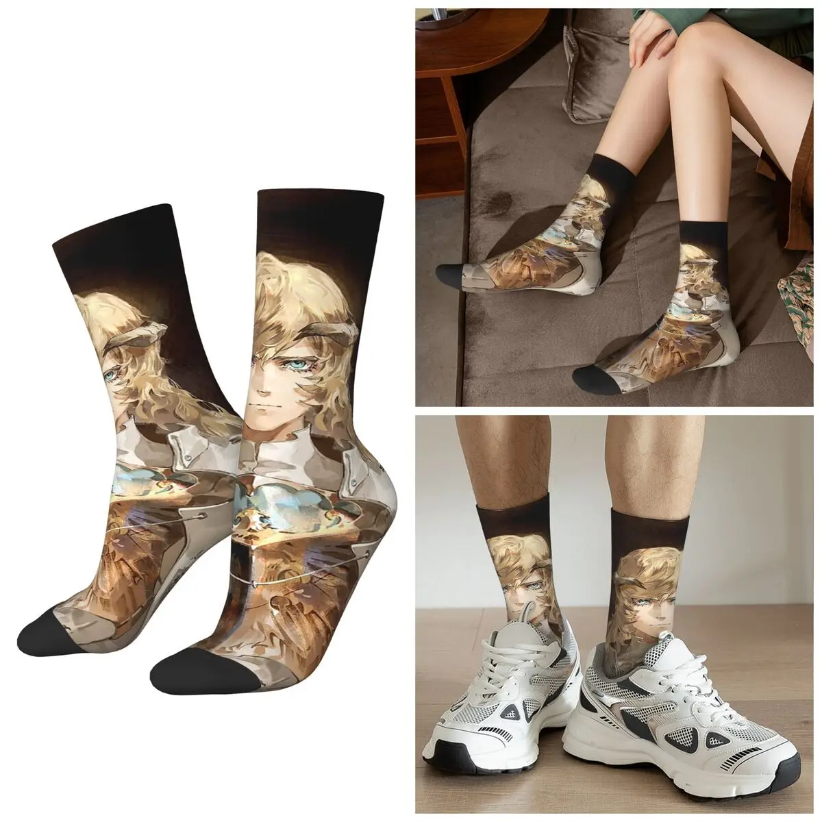 جميع المواسم Metaphor Refantazio لويس أتلوس الجوارب Harajuku الرياضة الأوسط جوارب أنبوبية جوارب فائقة النعومة للرجال النساء الهدايا