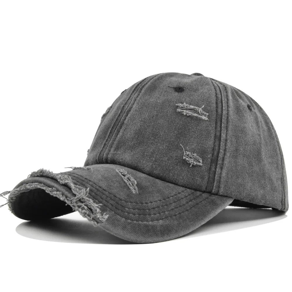 

Washed Cotton Golf Dad Hat Distressed Washed Baseball Soft Top Duckbill Cap Personality Couple Curved Brim Solid Color Sun Hat