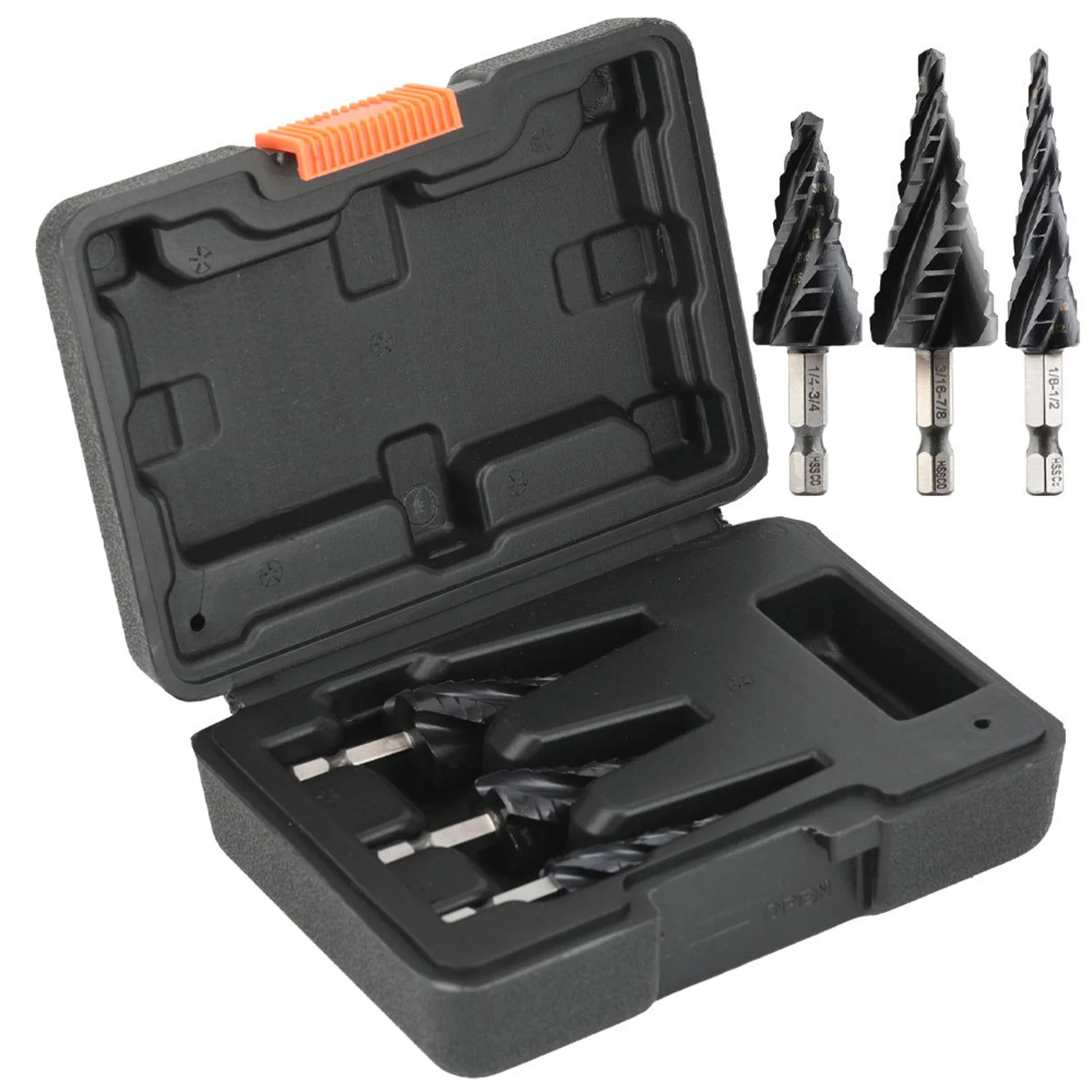 

Ступенчатое сверло 118 ° Разъемный наконечник с двойной флейтой, титановое покрытие, шестиугольная ручка, усиление конца, сверла M35, инструменты