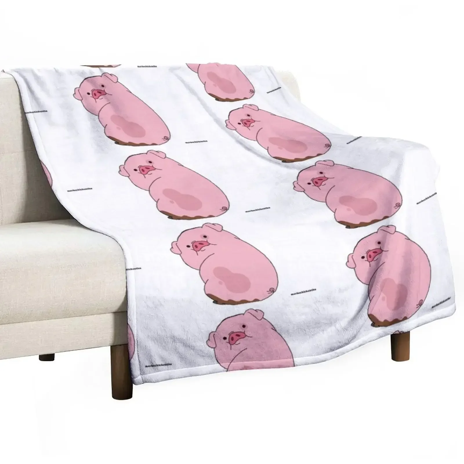 Waddles The Pig Throw Blanket Cute Travel christmas gifts Fashion Sofas Blankets