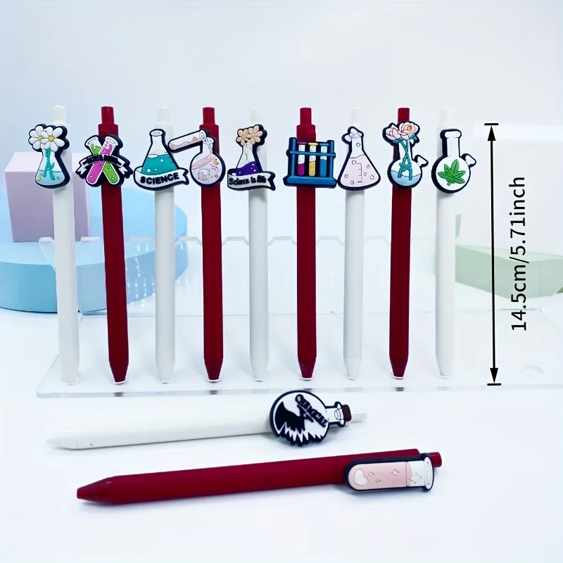 10 قطعة/20 قطعة مختبر الكيمياء زجاجة التصحيح قلم حبر جاف العودة إلى المدرسة امتحان القلم لوازم الكيمياء البلاستيكية التصحيح هلام القلم #2
