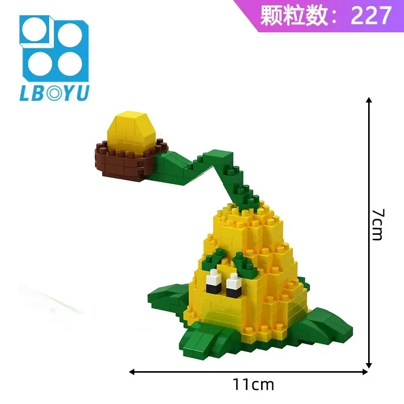 Pflanzen VS Zombies Blöcke Kleine Cartoon Mini Baustein Peashooter Sonnenblume Chomper Montieren Action Modell Puppe Spielzeug für Kinder