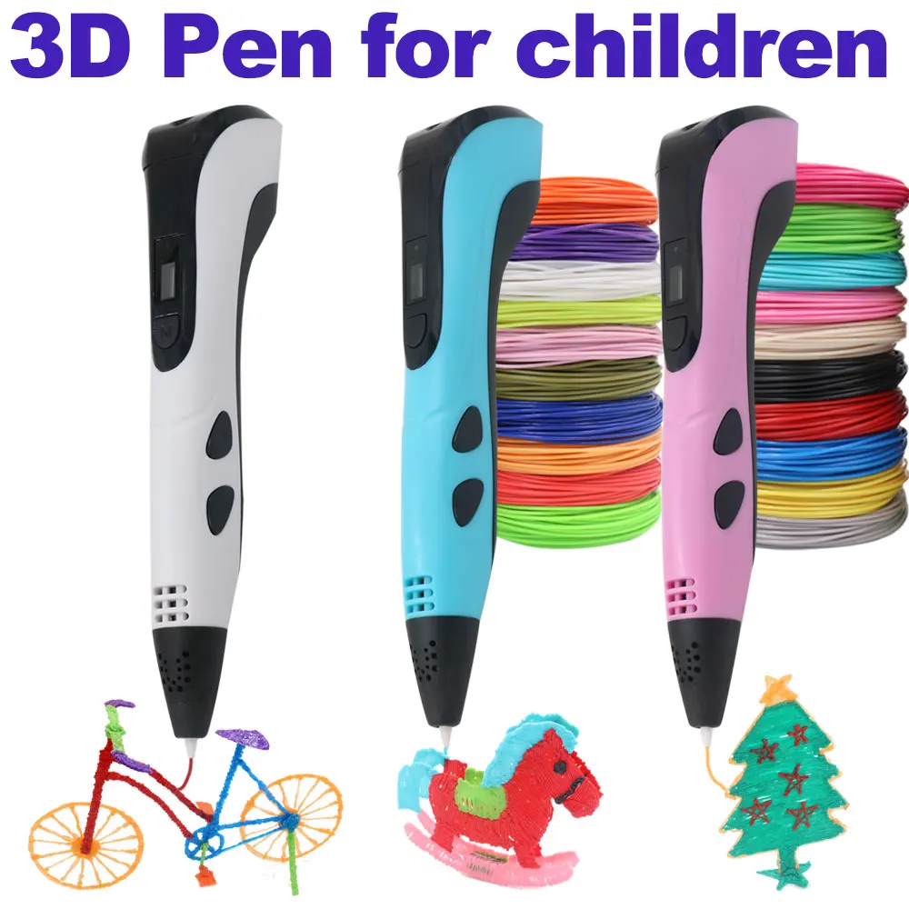 3D Pen for Kid's,3D Printing Pen with LCD Display,with Power Adapter Suitcase PLA Filament,Christmas Birthday Gift for Children