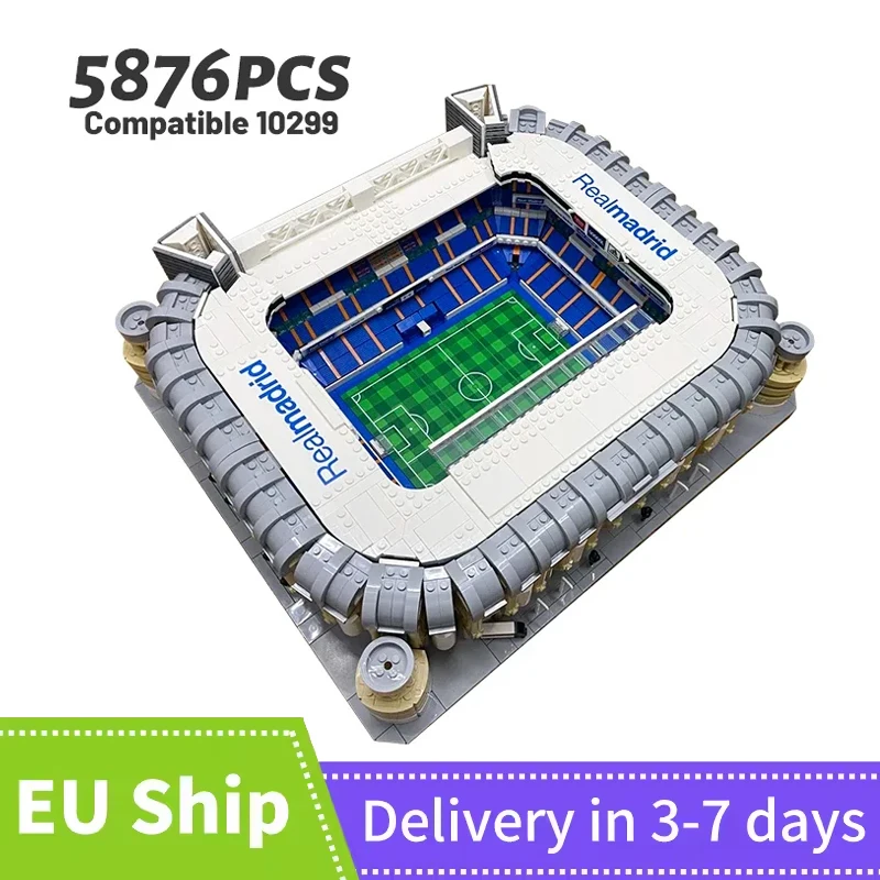 Compatible 10299 idées célèbre stade Bernabeu modèle bloc de construction point de terre modulaire bricolage 5876 pièces briques enfants jouet cadeaux de noël