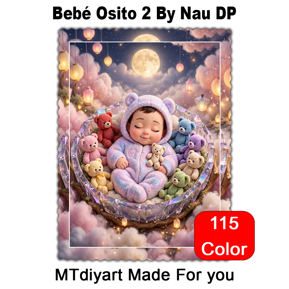 Bebé Osito 2 By Nau DP 115 Colors 50x50 70x70 Diamond Painting - AliExpress 15