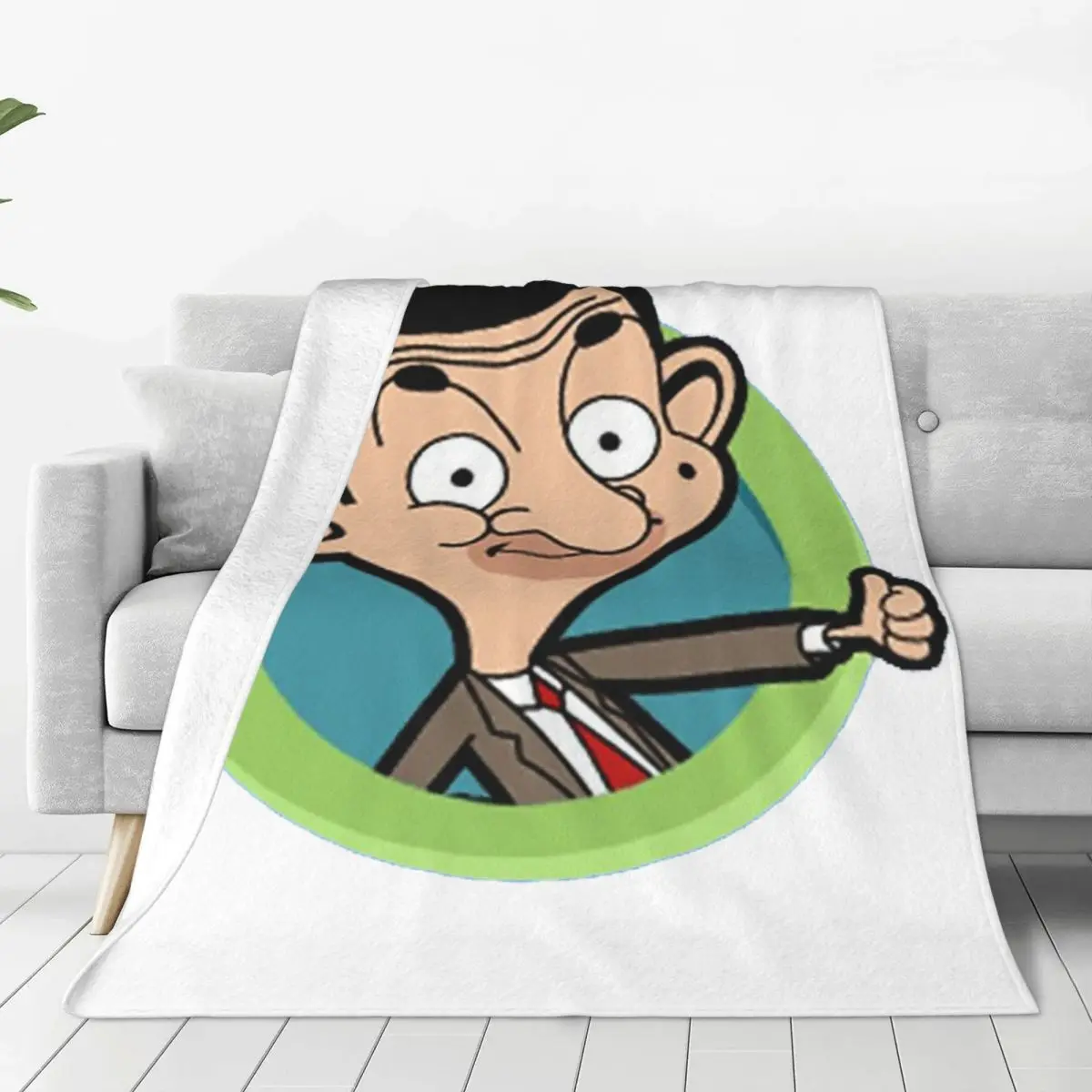 Mr Bean Blankets Flannel Lightweight Sofa Throw Blankets For Home Bedroom Outdoor Throws Bedspread Quilt