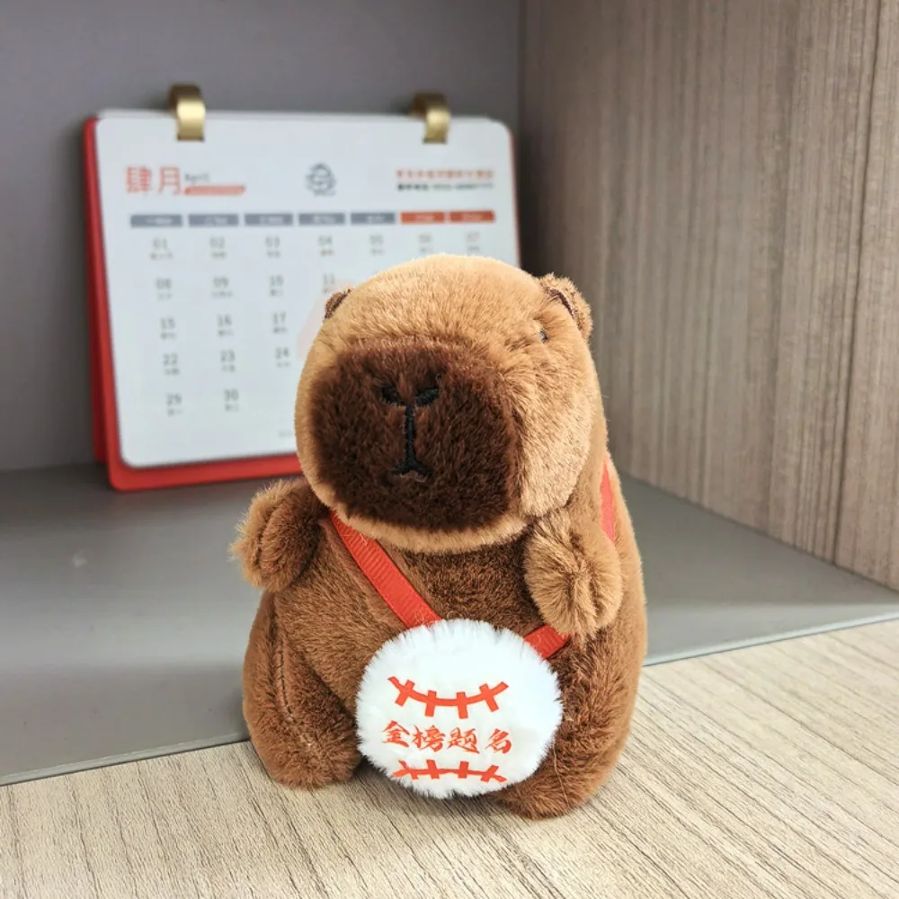 Kawaii Multicolor Capybara Keychain Capibara 10-13cm Bag Hanging Stuffed Animals Plush Capibara Pendant Kids