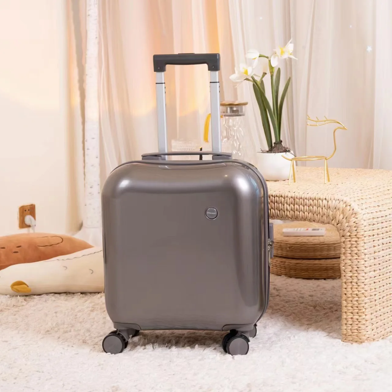 

Small Lightweight Luggage Carry on Suitcase Women Mini Boarding Password Trolley Case Short Trips 18 20 inch Children's Luggage