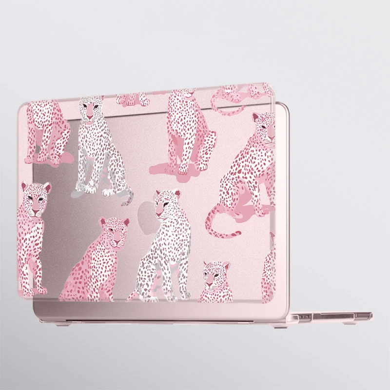 Pink Leopard Printed Top Cover for MacBook Neo 13 Case for A18 Pro Chip Model A3404 MacBook Neo 13 2026 Ultra-Thin Laptop Case