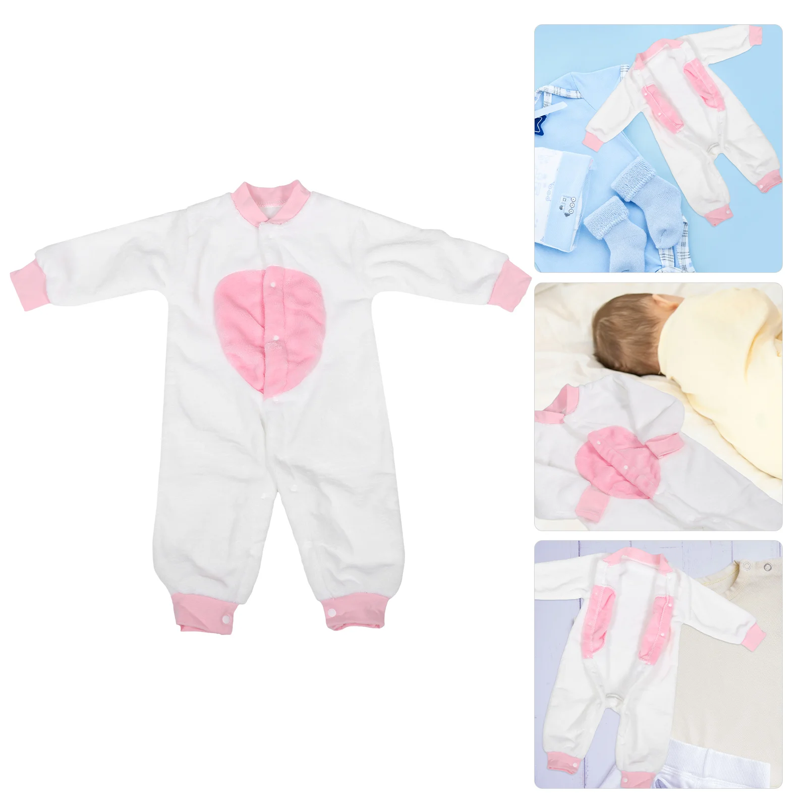 

Baby Fleece Jumpsuit Newborn Snow Suit Hooded Romper Toddler Costume Warm Winter Clothes Cozy Animal Design Soft