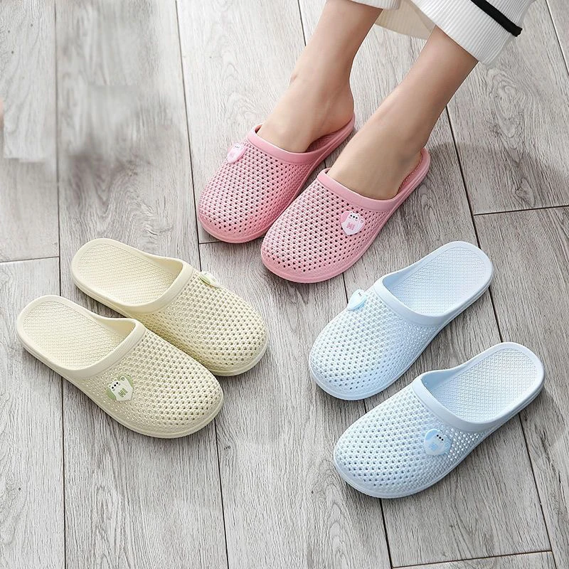 Summer New Slipper Slides Women Shoes Soft Sole Non-slip Hole Slide Flat Шлепанцы Женские Летние На Платформе Zapatos De Mujer