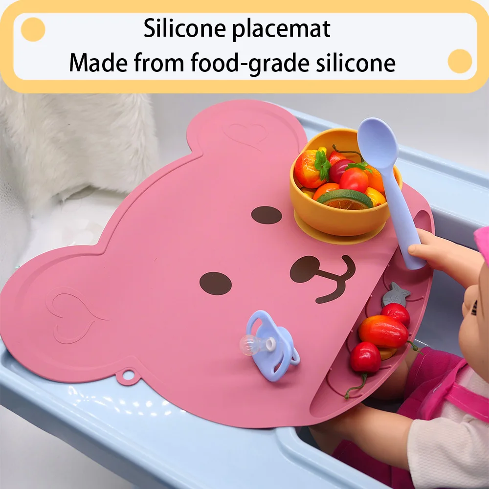 

Silicone placemats for high chairs Suitable for infants Easy to clean Gift for boys and girls