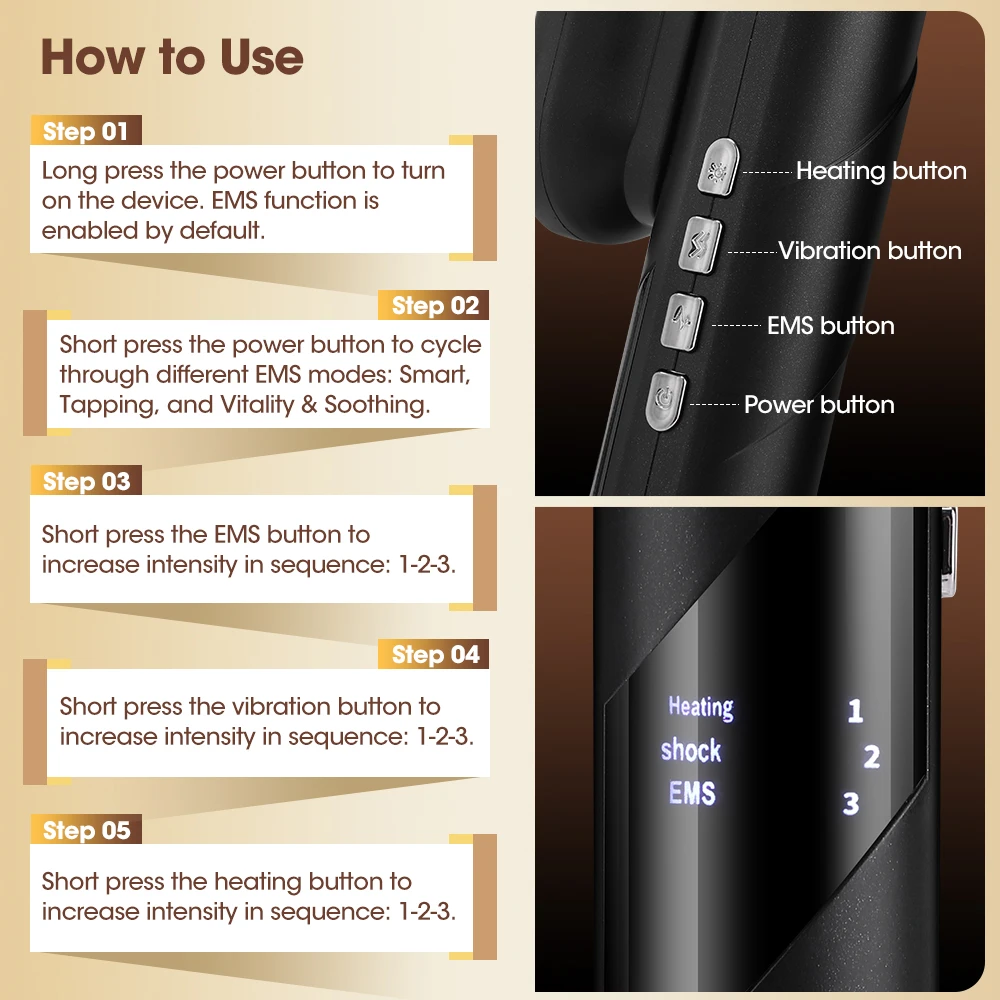 4-in-1 Multifunktionales Schönheitsgerät Vibration Rotlicht Haar Kopfhaut Massagekamm Gesicht Augen Hautstraffung Wärme EMS Roller Massagegerät