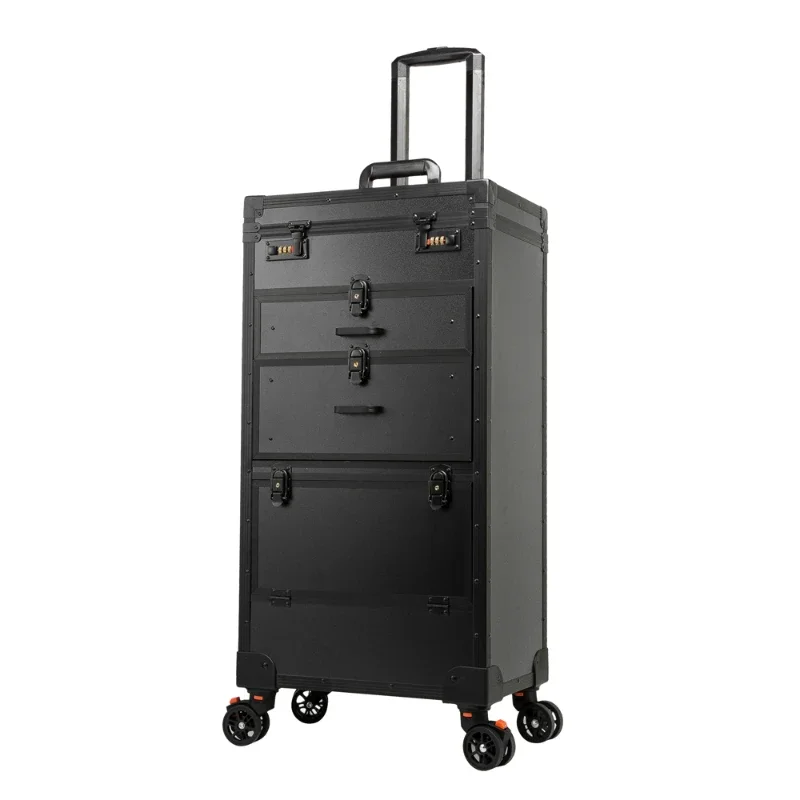 CX high-end hairstylist large work box multi-function large capacity double drawer combination lock